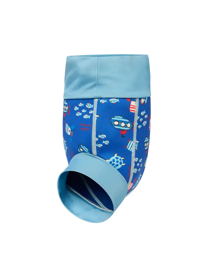 New, view full size image of Front view of Product detail - Nautical Blue Comfy Swimsure Nappy NABL