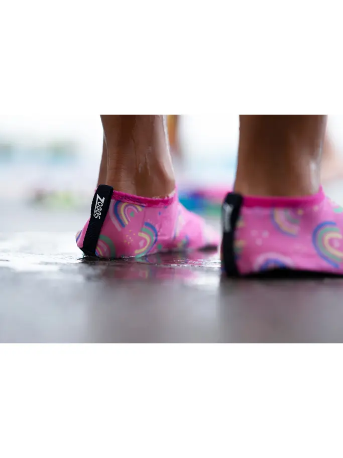 New, view full size image of Front view of Product detail - Non Slip Rainbow Swimming Socks RNMG