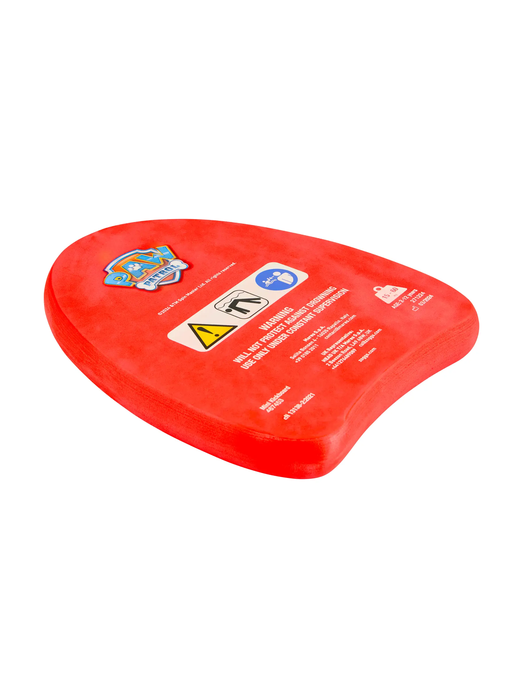 New, view full size image of Front view of Product detail - Paw Patrol Mini Swimming Kickboard red