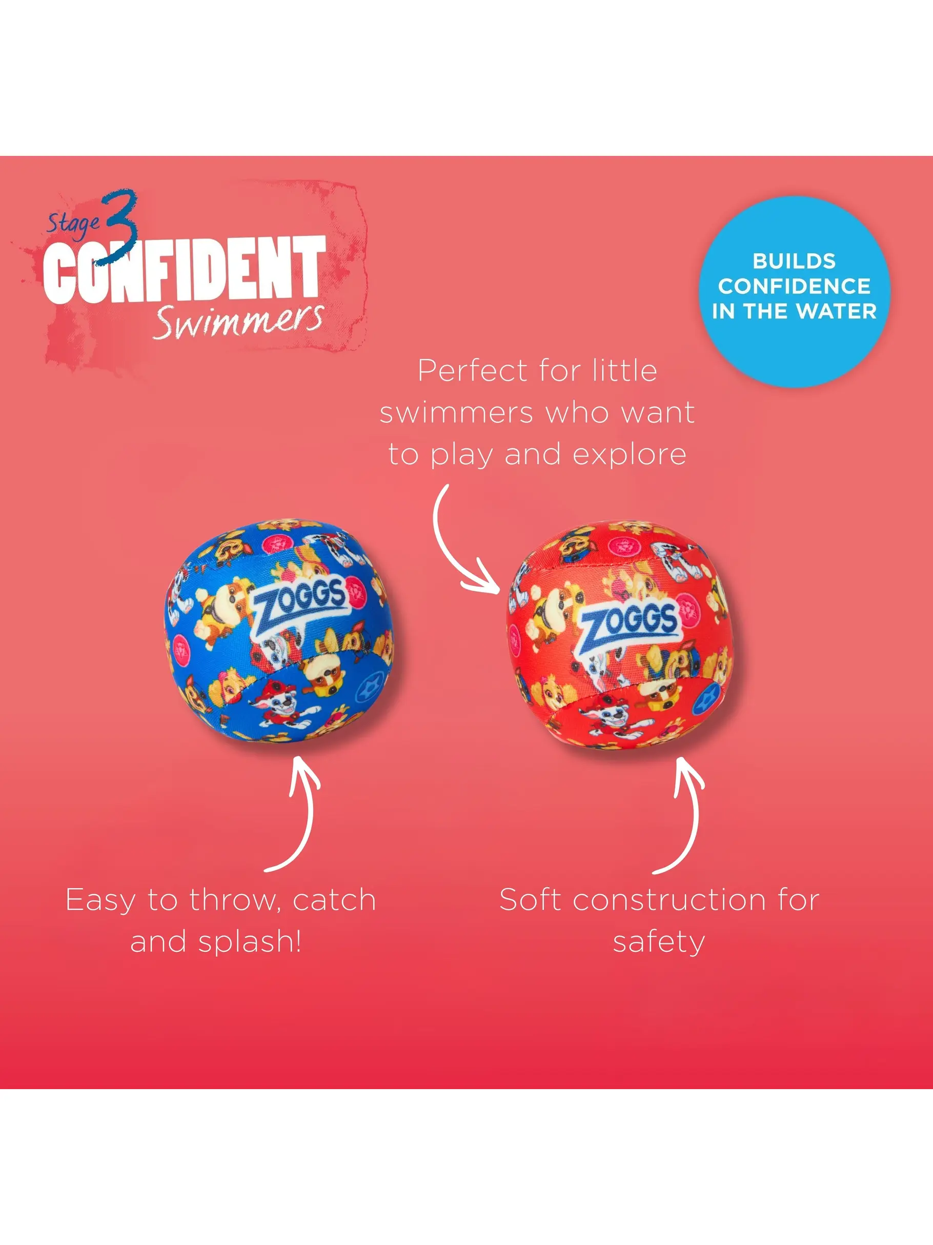 Out of Stock,New, view full size image of Front view of Product detail - Pool Toy - Paw Patrol Splash Balls AST
