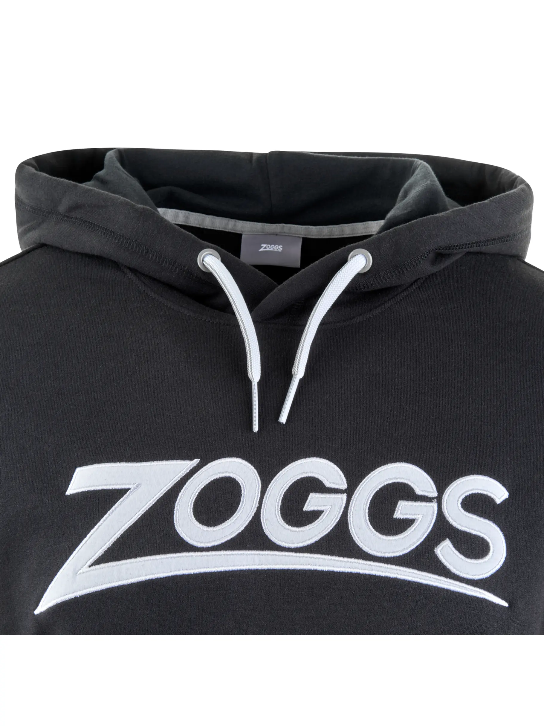 Sale, view full size image of Front view of Product detail - ZOGGS Byron Mens Sports Hoodie black/white