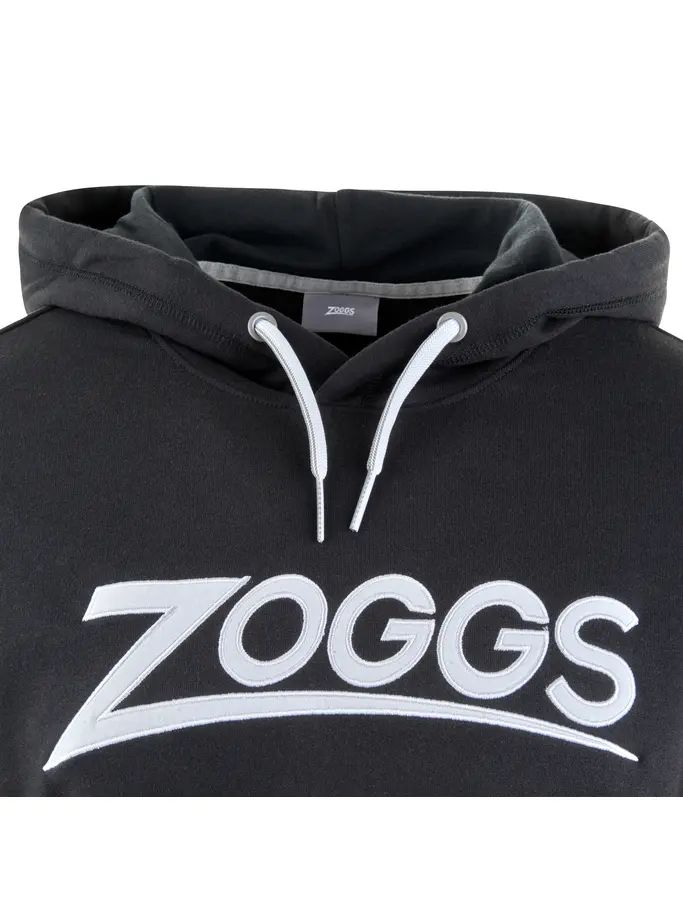 Sale, view full size image of Front view of Product detail - ZOGGS Byron Mens Sports Hoodie black/white
