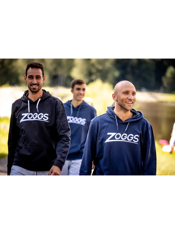 Sale, view full size image of Front view of Product detail - ZOGGS Byron Mens Sports Hoodie black/white