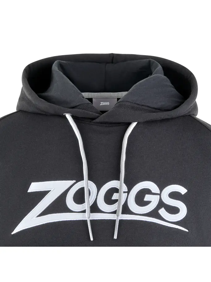Sale, view full size image of Front view of Product detail - ZOGGS ROSIE Womens Sports Hoodie black/white