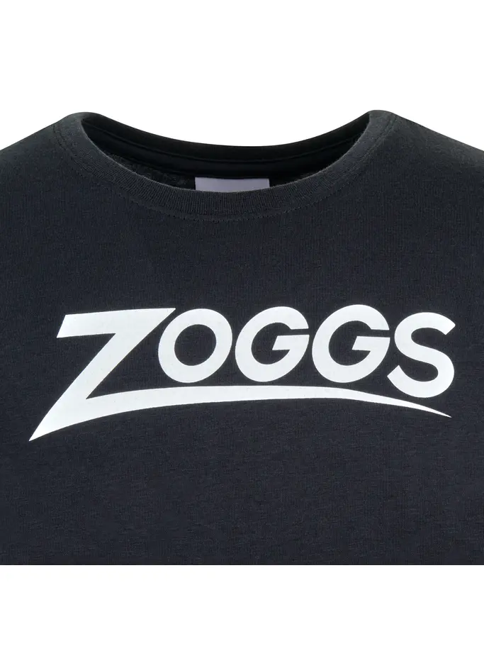 Sale, view full size image of Front view of Product detail - ZOGGS Junior IVAN Sports T-Shirt black/white