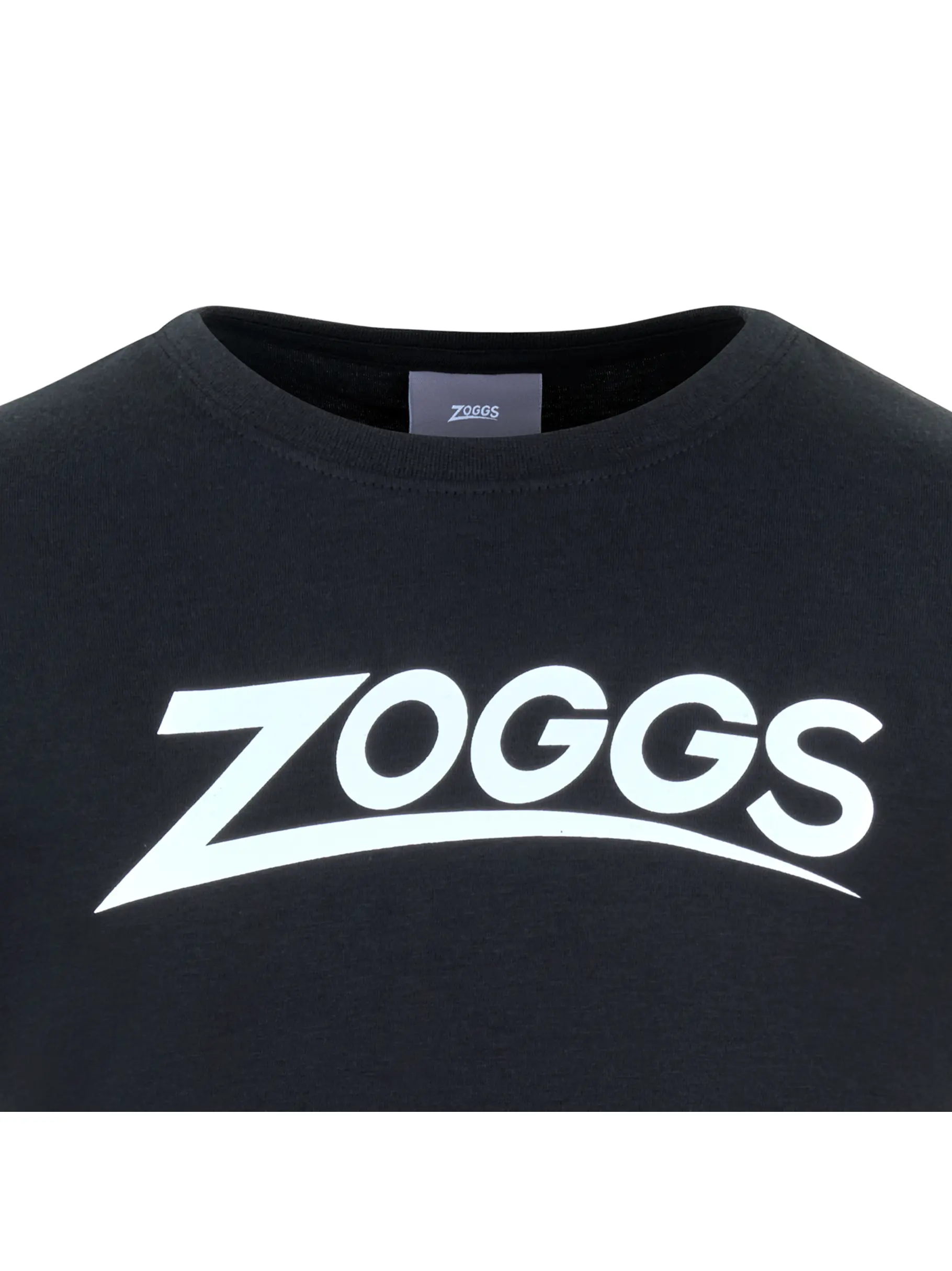 Sale, view full size image of Front view of Product detail - ZOGGS IVAN Mens Sports T-Shirt black/white
