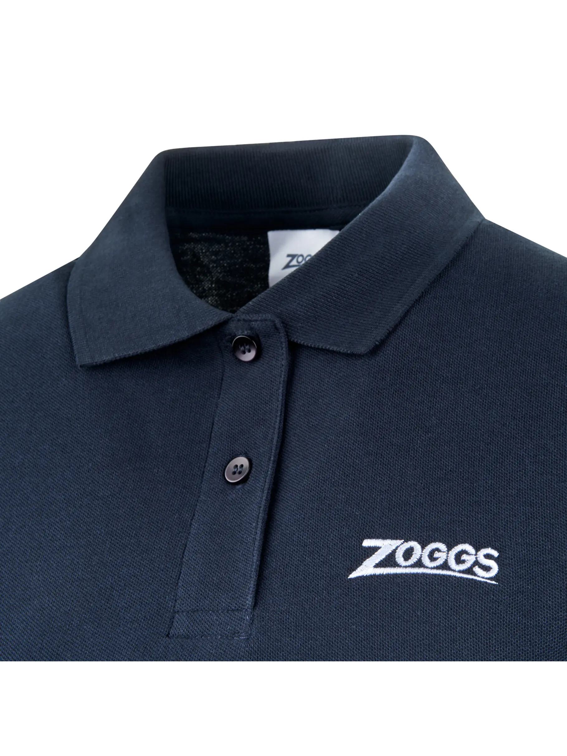 Sale, view full size image of Front view of Product detail - ZOGGS  Womens Club Polo T-Shirt dark blue