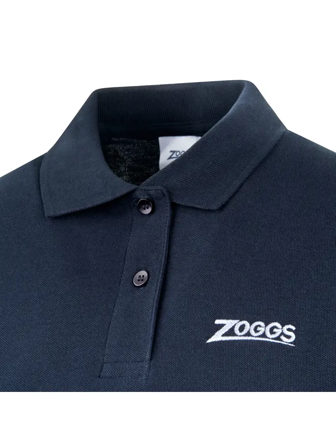Sale, view full size image of Front view of Product detail - ZOGGS  Womens Club Polo T-Shirt dark blue