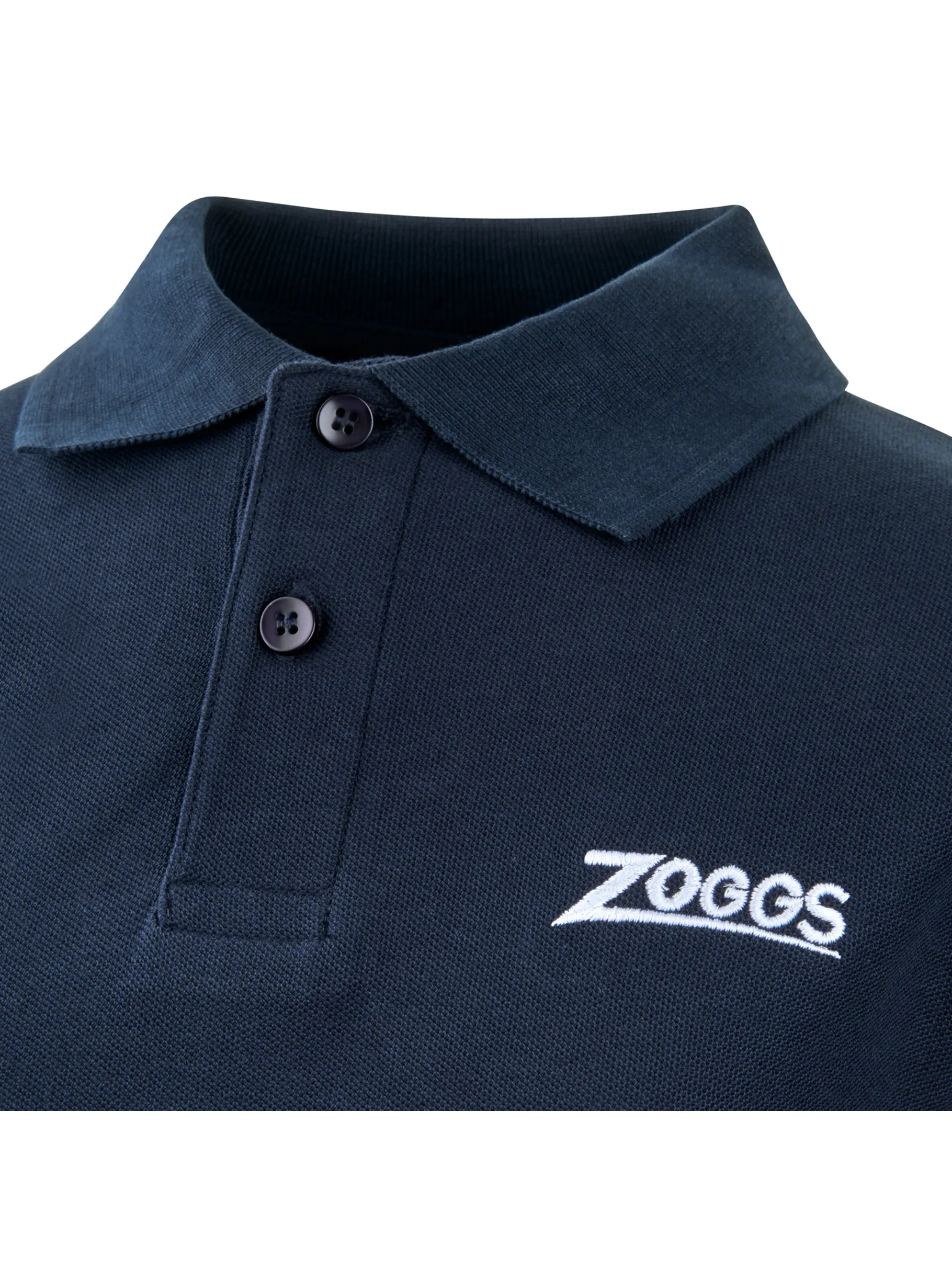 Sale, view full size image of Front view of Product detail - ZOGGS Club Junior Polo T-shirt dark blue