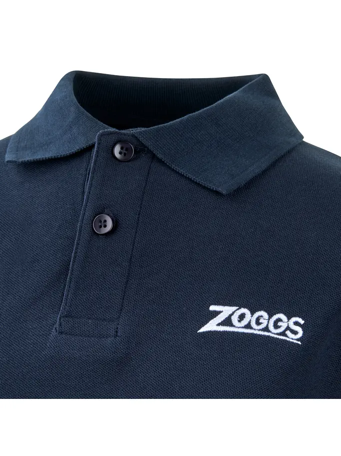 Sale, view full size image of Front view of Product detail - ZOGGS Club Junior Polo T-shirt dark blue