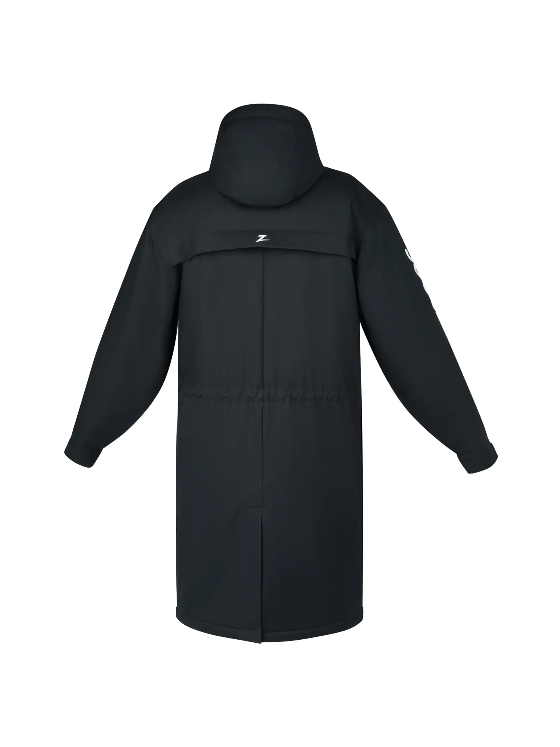 Sale, view full size image of Front view of Product detail - Zoggs Sports Swim Team Unisex Parka Coat black