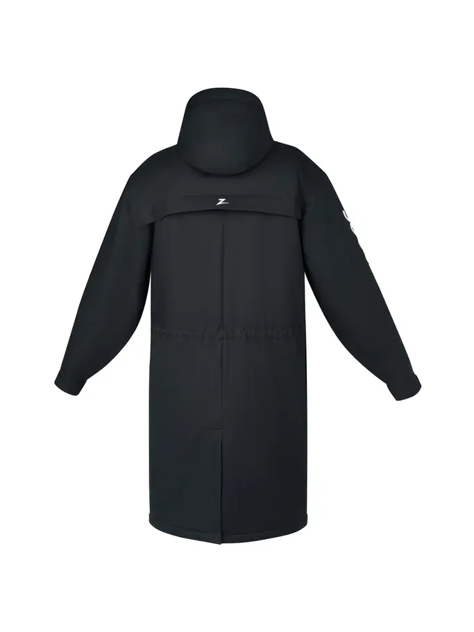 New, view full size image of Front view of Product detail - Zoggs Sports Swim Team Unisex Parka Coat black
