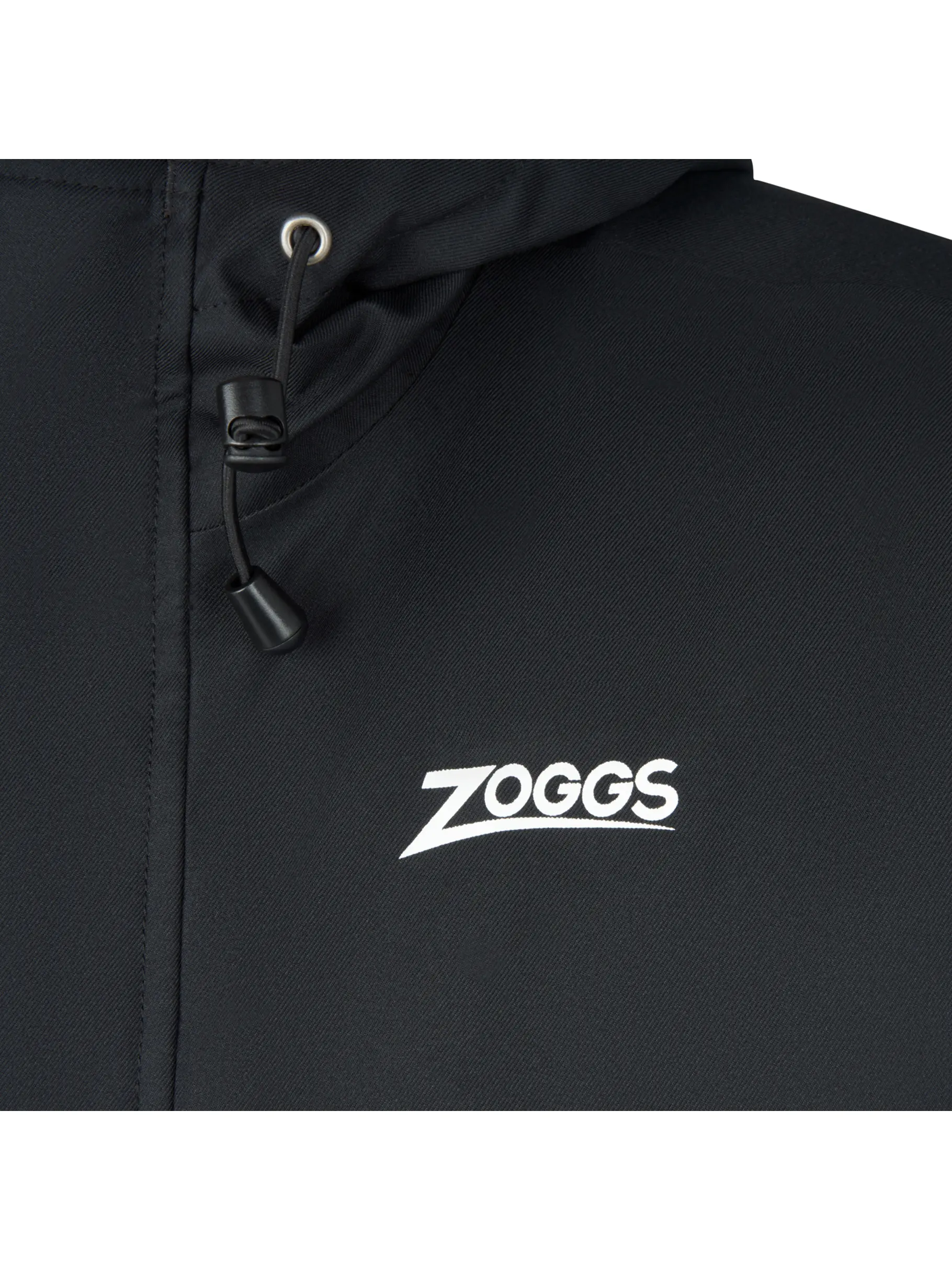 Sale, view full size image of Front view of Product detail - Zoggs Sports Swim Team Unisex Parka Coat black
