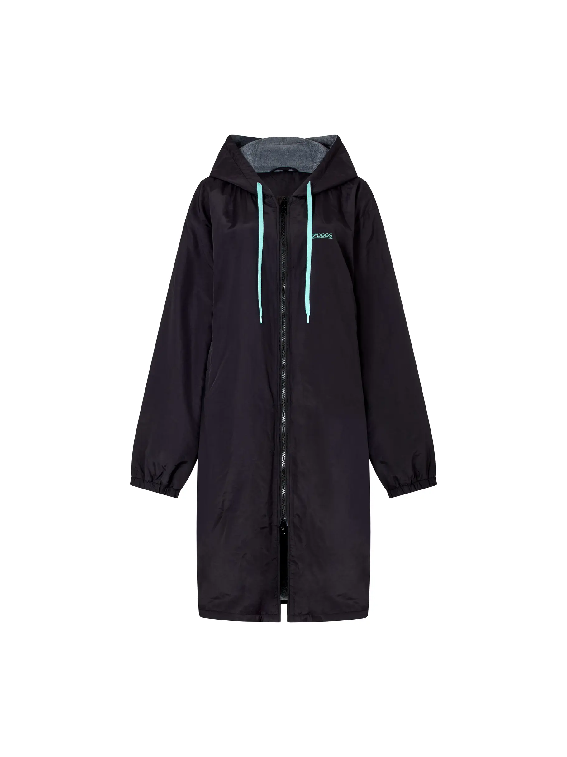 New, view full size image of Front view of Product detail - Zoggs Unisex Pool Parka BKMN