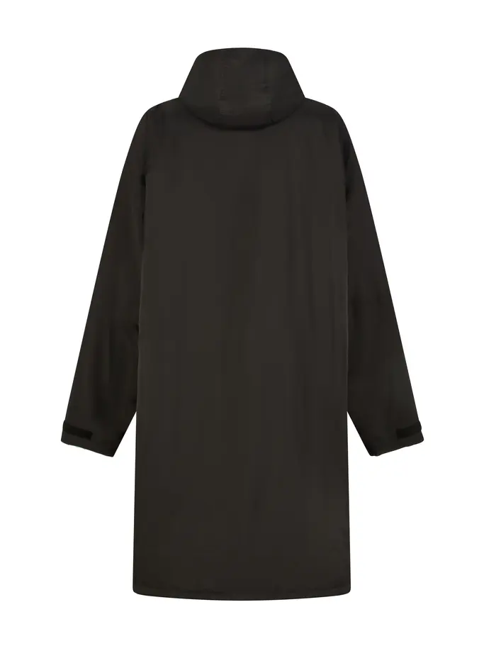 Out of Stock,New, view full size image of Front view of Product detail - Zoggs Unisex Changing Parka Coat BKMN