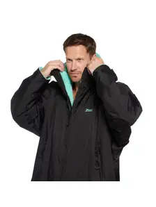 Display front view 13 of Product detail - Zoggs Unisex Changing Parka Coat BKMN