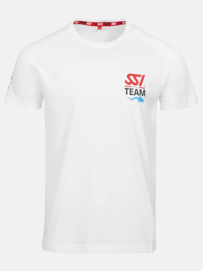 Out of Stock, Ansicht Großes Bild der Vorderseite Product detail - Men's T-Shirt - Shark Diving white