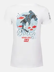 Display front view 1 of Product detail - SSI Shark Diving T-shirt Women white