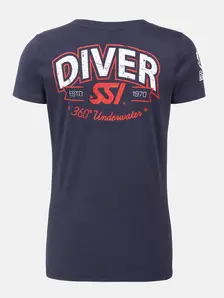 Display front view 1 of Product detail - SSI Diver T-shirt 2024 Women blue