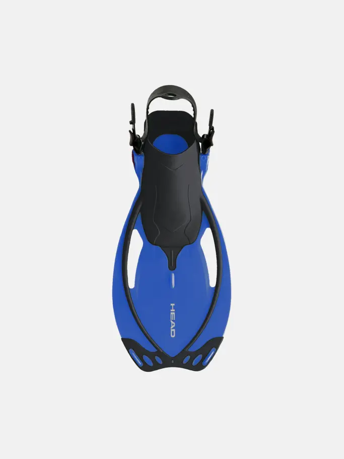 , view full size image of Front view of Product detail - Allegra Jr fins w/mesh bag blue