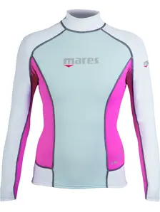 Display front view 2 of Product detail - Rash Guard Long Sleeve - She Dives pink