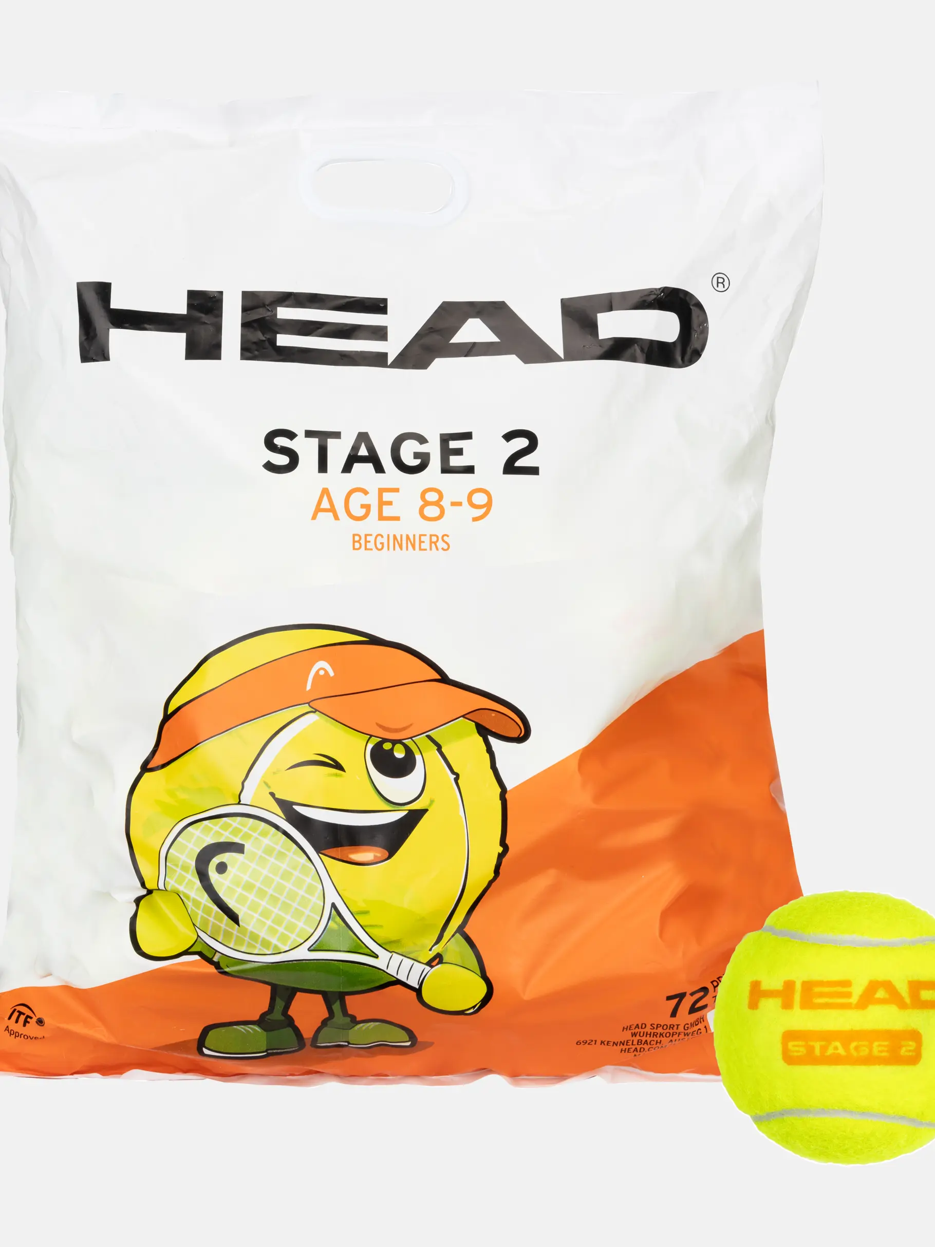 , view full size image of Front view of Product detail - 72B HEAD STAGE 2 - ORANGE - Polybag - 6DZ