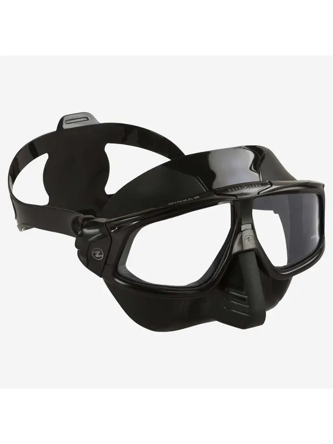 Out of Stock, view full size image of Front view of Product detail - SPHERA X - Freediving Mask BKBKCLR