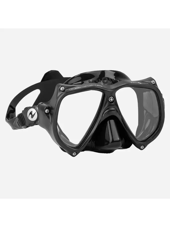 Out of Stock, view full size image of Front view of Product detail - TEKNIKA - Dive Mask BKBKCLR
