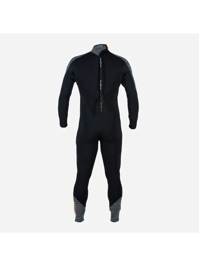 , view full size image of Front view of Product detail - AQUAFLEX - Men's Dive Wetsuit 5mm BKCG