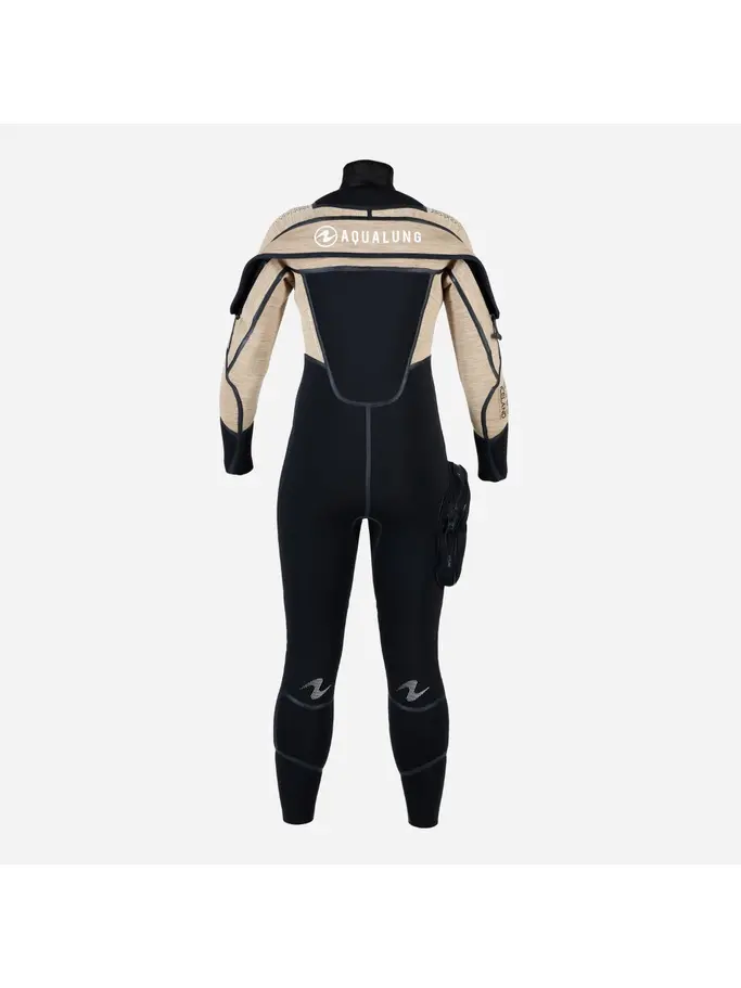 Out of Stock, view full size image of Front view of Product detail - ICELAND - Women's Dive Wetsuit 7mm BKBE