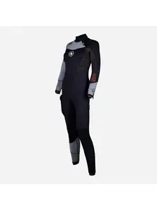 Display front view 1 of Product detail - DYNAFLEX - Women's Dive Wetsuit 7mm black/red