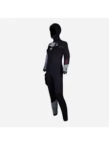 Display front view 1 of Product detail - DYNAFLEX - Women's Dive Wetsuit with Hood 7mm black/red