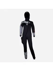Display front view 2 of Product detail - DYNAFLEX - Women's Dive Wetsuit with Hood 7mm black/red