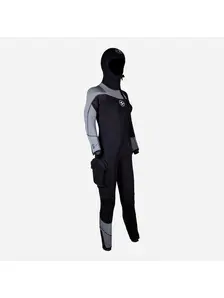 Display front view 3 of Product detail - DYNAFLEX - Women's Dive Wetsuit with Hood 7mm black/red