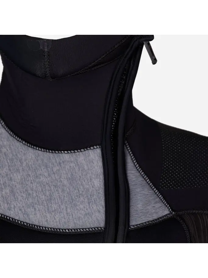 Out of Stock, view full size image of Front view of Product detail - DYNAFLEX - Women's Dive Wetsuit with Hood 7mm black/red