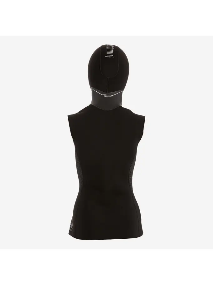 Out of Stock, view full size image of Front view of Product detail - HOODED UNDERVEST - Women's Dive Vest 2.5mm black