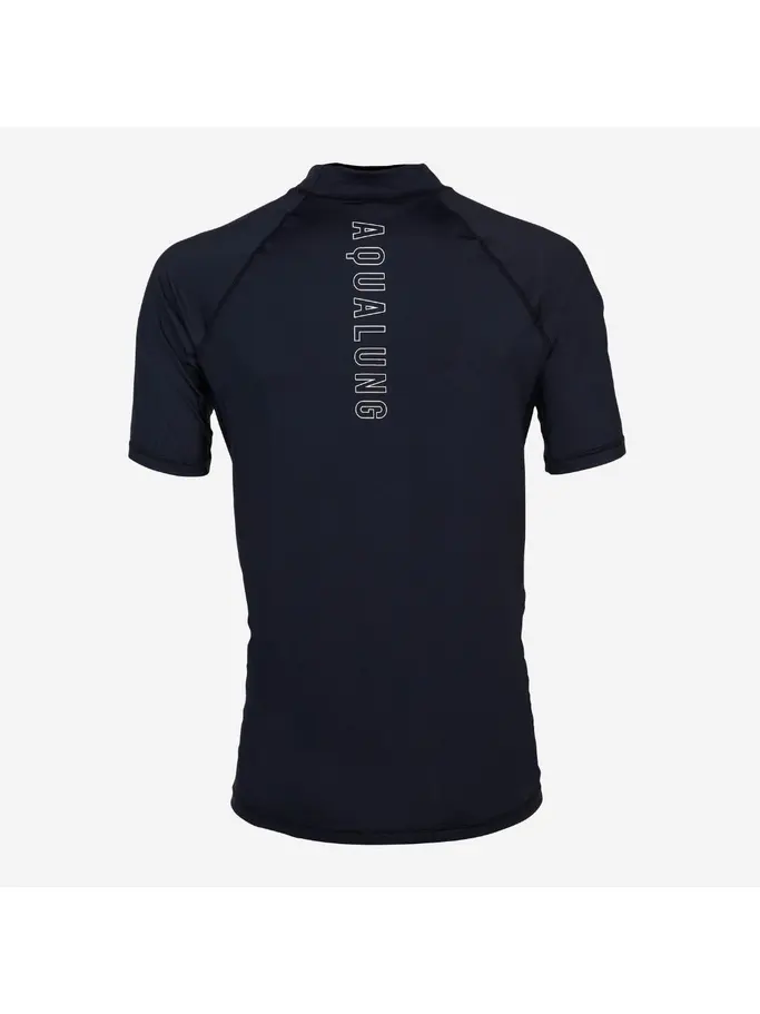 , view full size image of Front view of Product detail - SLIM FIT RASHGUARD - Men's Short Sleeve black
