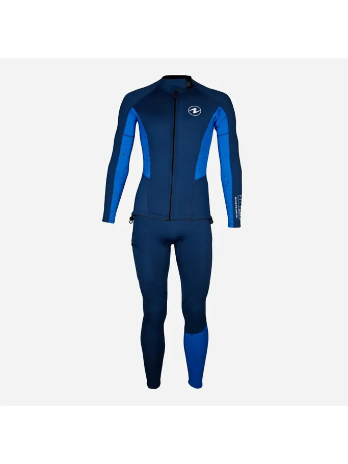 , view full size image of Front view of Product detail - FITFLEX - Men's Dive Wetsuit 3mm navy/royal