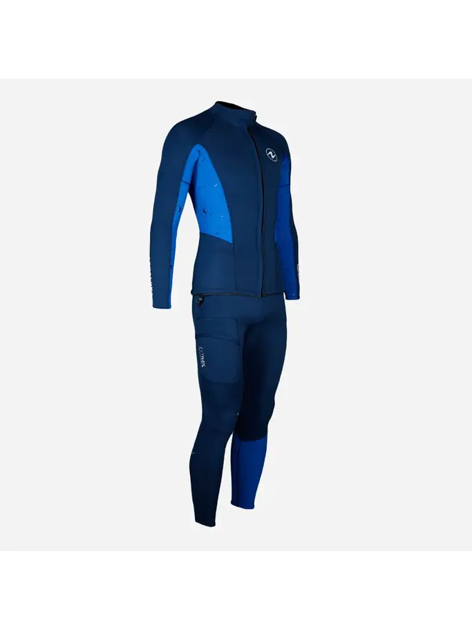 , view full size image of Front view of Product detail - FITFLEX - Men's Dive Wetsuit 3mm navy/royal