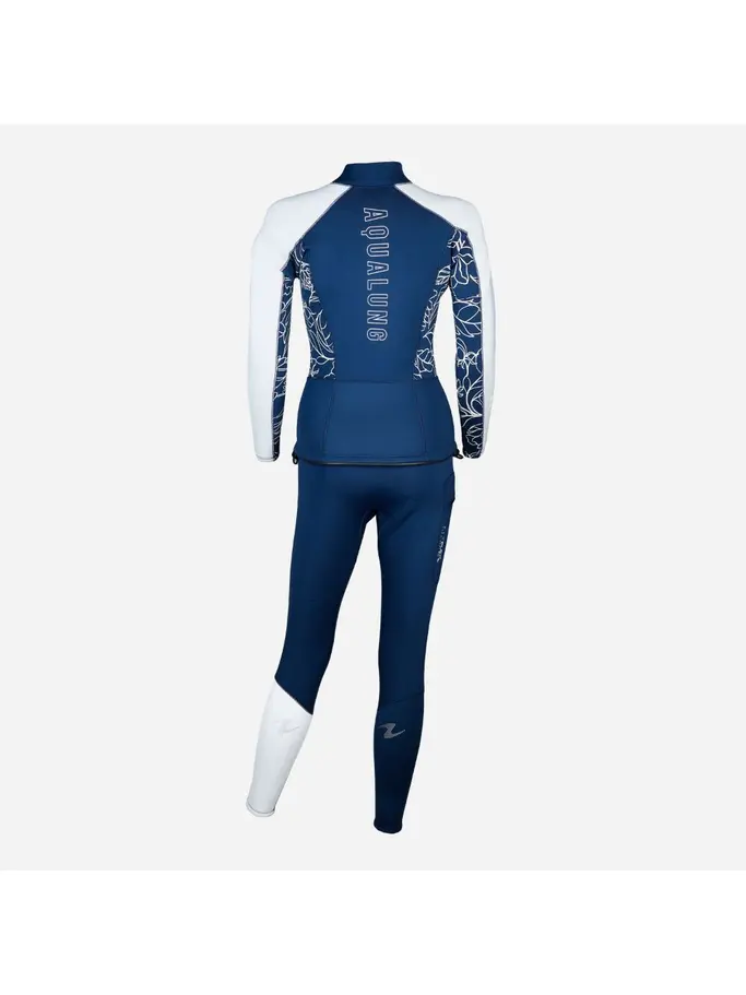 , view full size image of Front view of Product detail - FITFLEX - Women's Dive Wetsuit 3mm navy/ivory