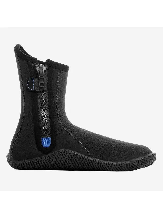 Out of Stock, view full size image of Front view of Product detail - ECHOZIP - Dive Boots 7mm black/blue