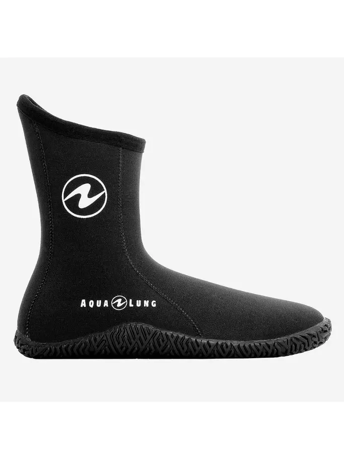 Out of Stock, view full size image of Front view of Product detail - ECHOZIP - Dive Boots 5mm black/blue