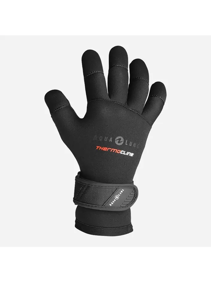 , view full size image of Front view of Product detail - THERMOCLINE - Dive Gloves 5mm black