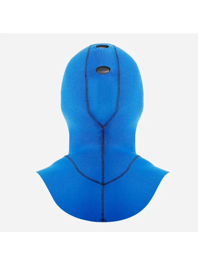, view full size image of Front view of Product detail - SEAWAVE FLEX - Dive Hood 7/4mm black/blue