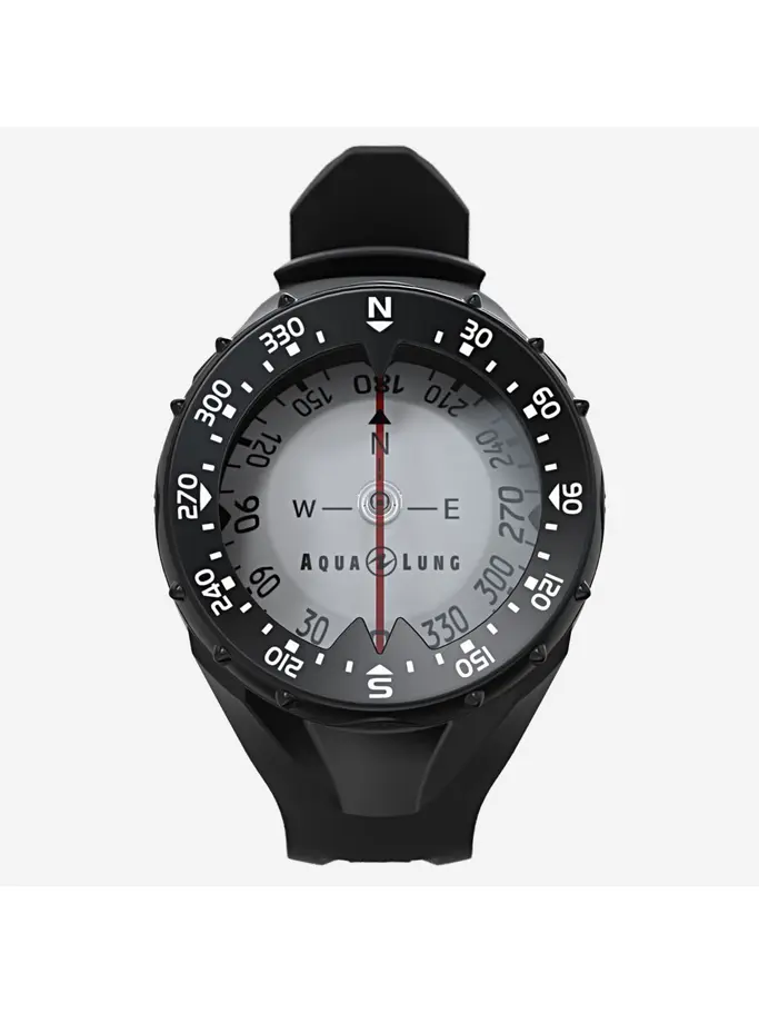 , view full size image of Front view of Product detail - WRIST COMPASS - Dive Instrument black