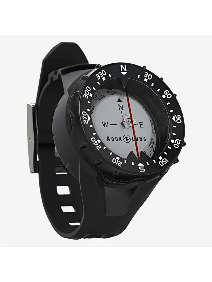 , view full size image of Front view of Product detail - WRIST COMPASS - Dive Instrument black