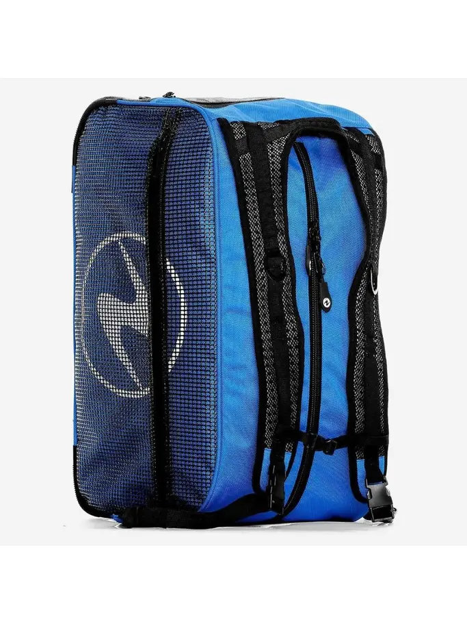 Out of Stock, view full size image of Front view of Product detail - EXPLORER II DUFFEL - Travel Ready Gear Bag blue/black