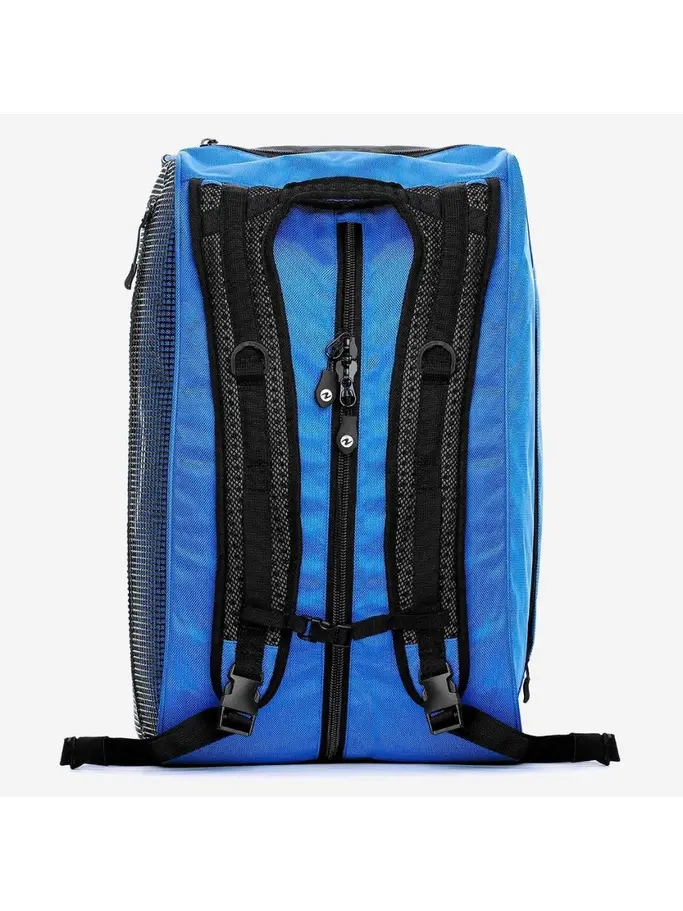 Out of Stock, view full size image of Front view of Product detail - EXPLORER II DUFFEL - Travel Ready Gear Bag blue/black
