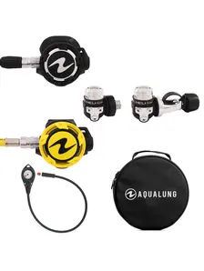 Display front view 1 of Product detail - PACK HELIX PRO - Dive Regulator + Octopus + Pressure Gauge + Bag KBKDININ