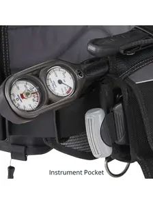 Display front view 6 of Product detail - DIMENSION - Men's Dive BCD black/grey